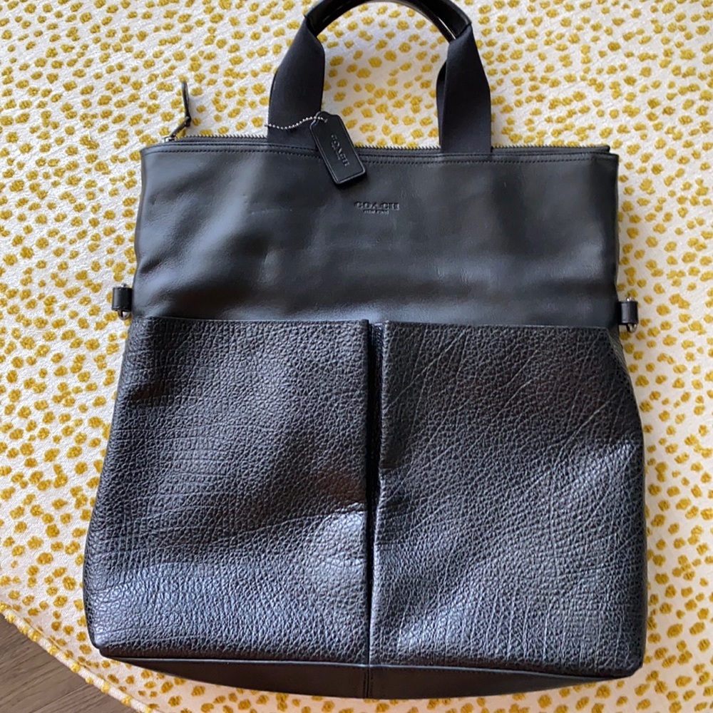 Coach black crossbody tote